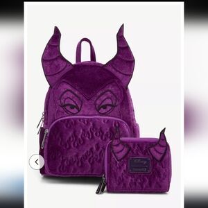 Loungefly Disney Maleficient Backpack and Wallet Set!!